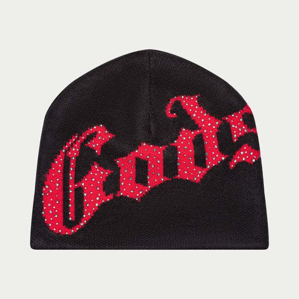 Godspeed OG Logo Black/Red Studded Beanie