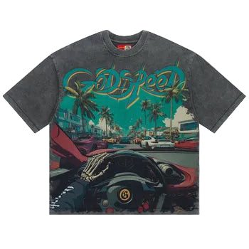 Godspeed Power Steering Grey Tee