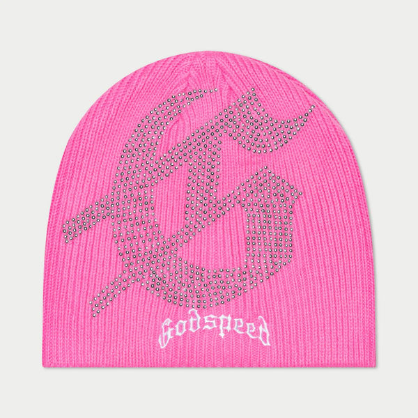 Godspeed Studded White/Pink Beanie
