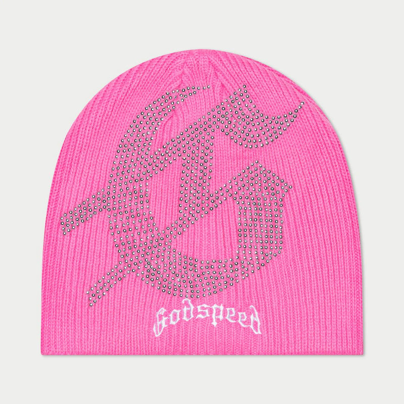 Godspeed Studded White/Pink Beanie