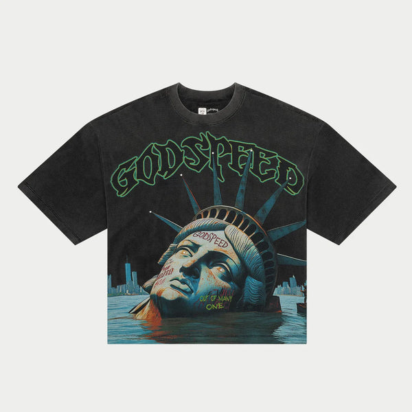 Godspeed Sunken Liberty Black Thermal Tee