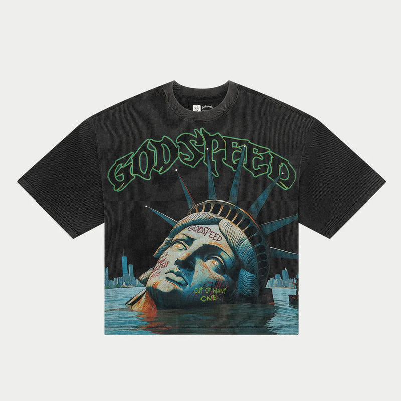 Godspeed Sunken Liberty Black Thermal Tee