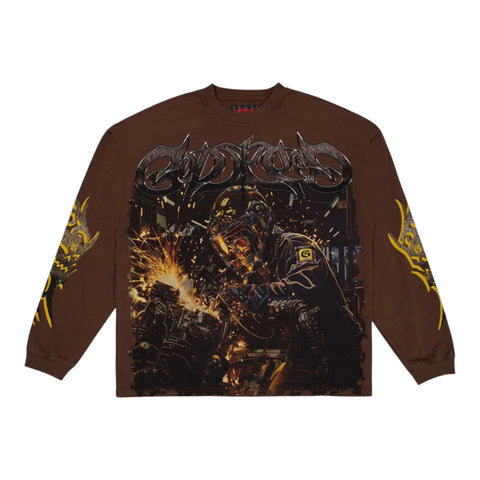 Godspeed Under Construction Brown L/S Tee