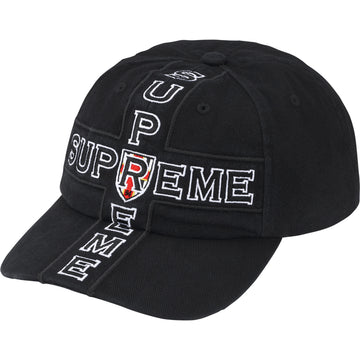 Supreme Cross Black 6 Panel Hat