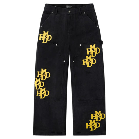HMDD Yellow Patch Black Pants