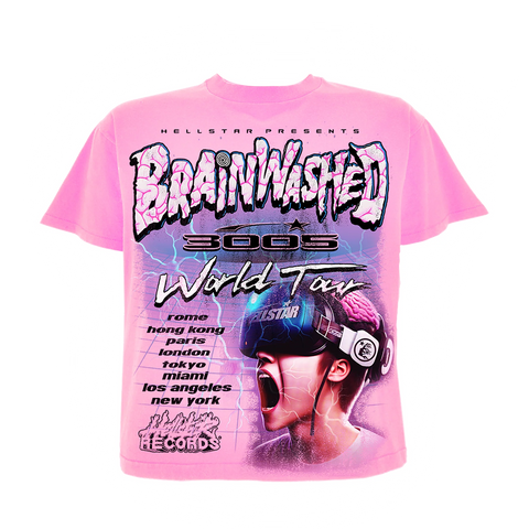 Hellstar Brainwashed World Tour Pink Tee