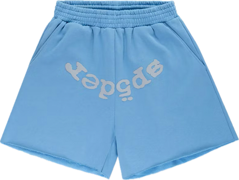Sp5der OG Web V2 Dusty Blue Sweatshorts