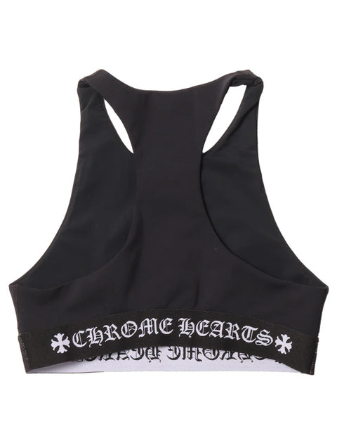 Chrome Hearts Black Sports Bra
