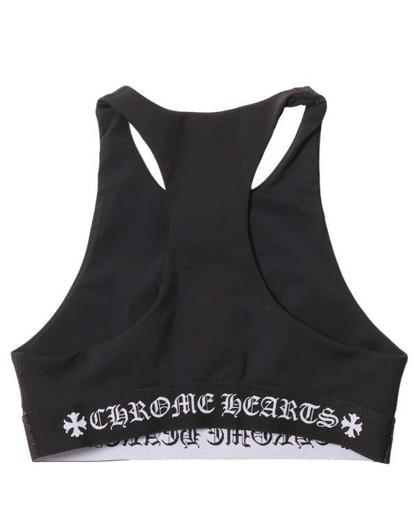 Chrome Hearts Black Sports Bra