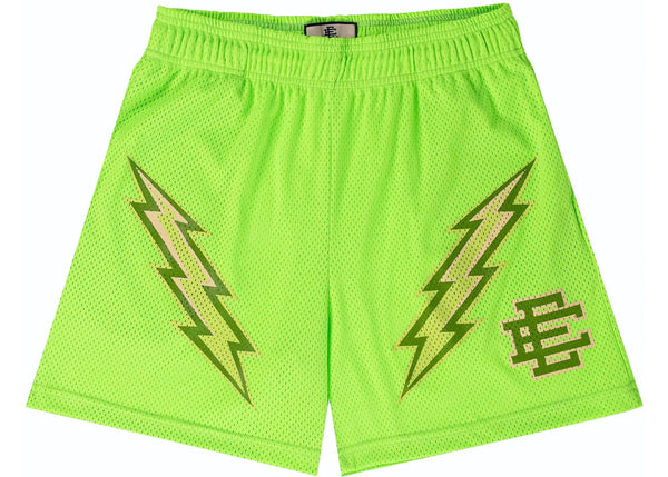 Eric Emanuel Gecko Green Bolt Shorts