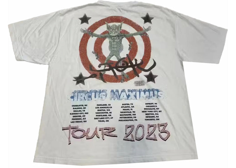 Travis Scott Utopia Circus Maximus 2023 Tour III Tee White