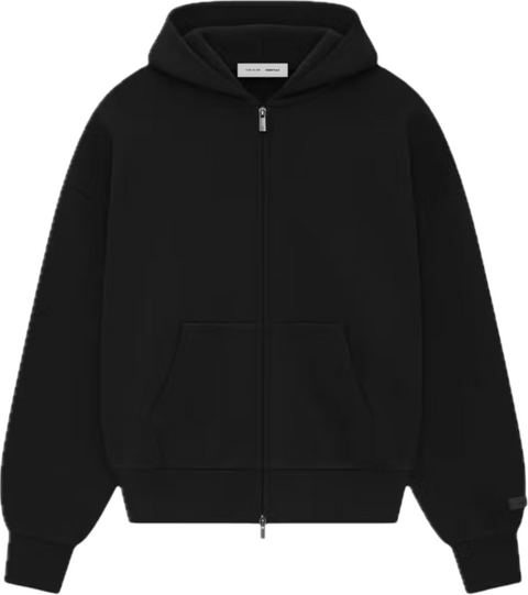 Essentials SS25 Jet Black Zip Up