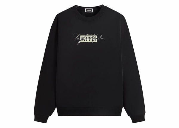 Kith X TAYLORMADE Script Nelson Black Crewneck