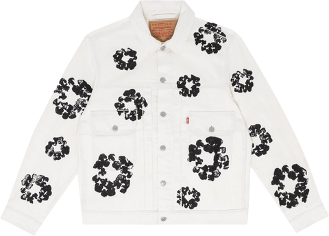 Denim Tears Cotton Wreath White Jean Jacket