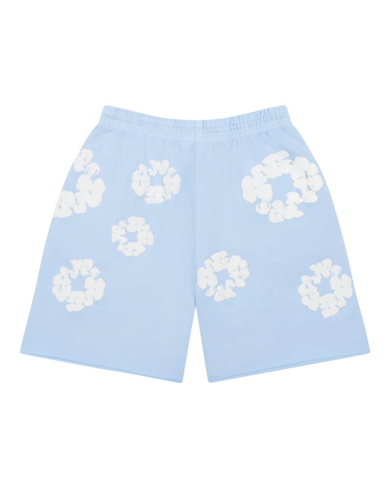 Denim Tears Cotton Wreath Powder Blue Sweatshorts