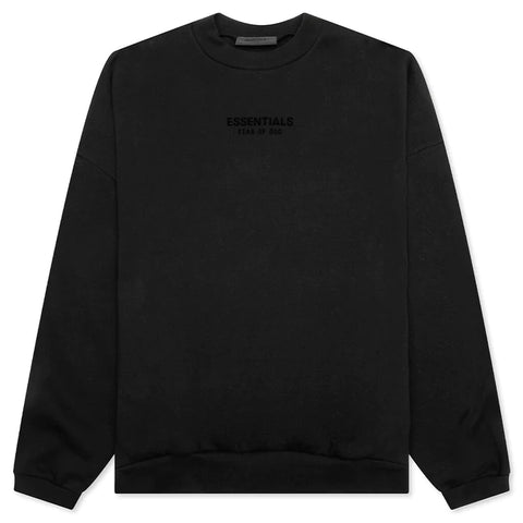 Essentials Jet Black Crewneck