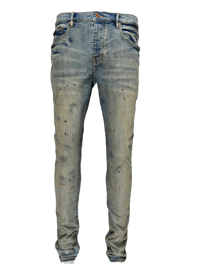 Purple P001 Indigo Oil Repair Jeans