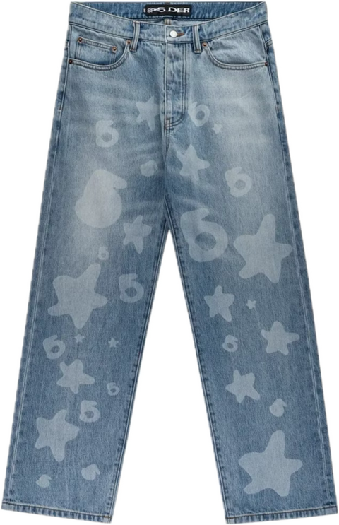 Sp5der Beluga Light Wash Blue Jeans