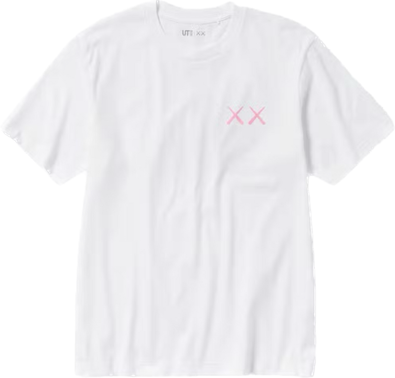 Kaws Pink Figure White Tee