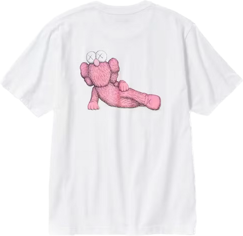 Kaws Pink Figure White Tee