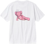 Kaws Pink Figure White Tee