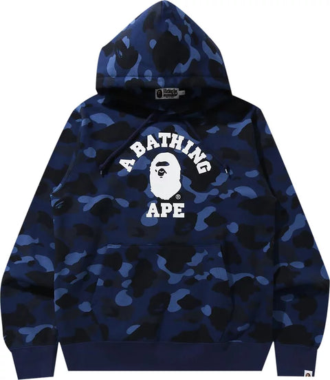 Bape College Blue Camo Hoodie