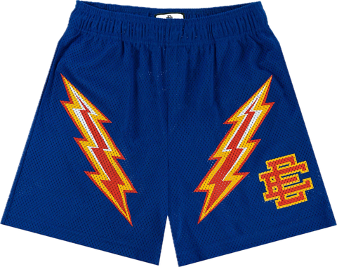Eric Emanuel Dark Blue/Red Bolt Shorts