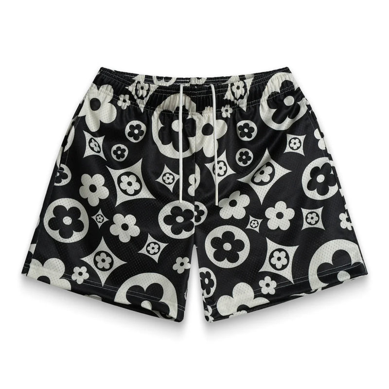 Bravest Studios Black Flower Shorts