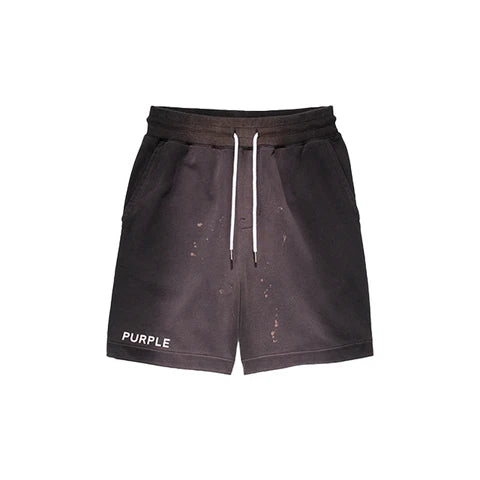 Purple P451 French Terry Black Shorts