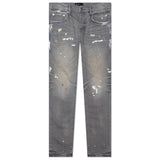 Purple P001 Grey Dirty Destroy Jeans