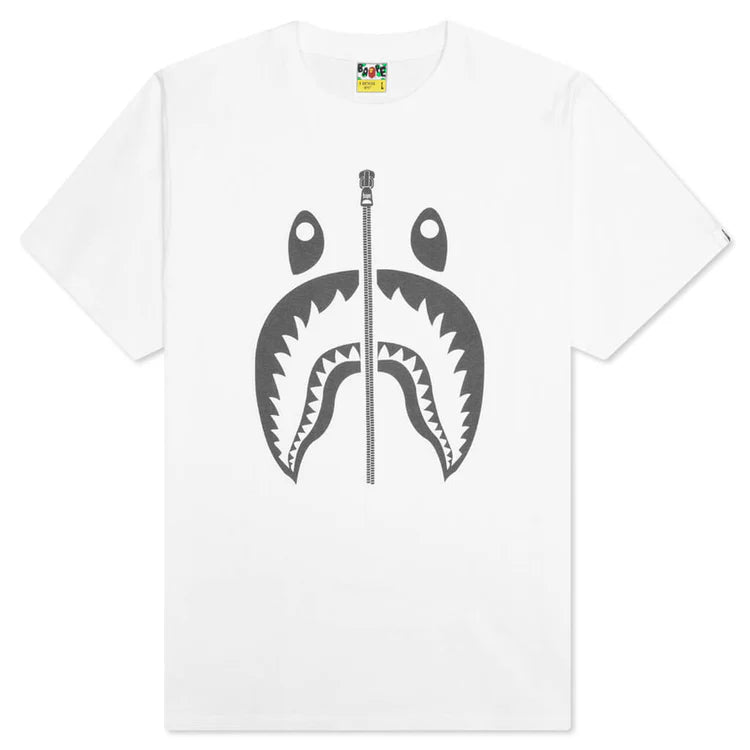 Bape Grey Shark White Tee