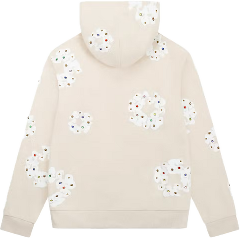 Denim Tears Rhinestone Cotton Wreath Oatmeal Zip