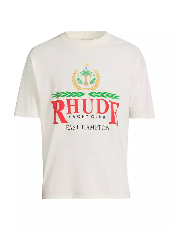 Rhude East Hampton Crest Cream Tee