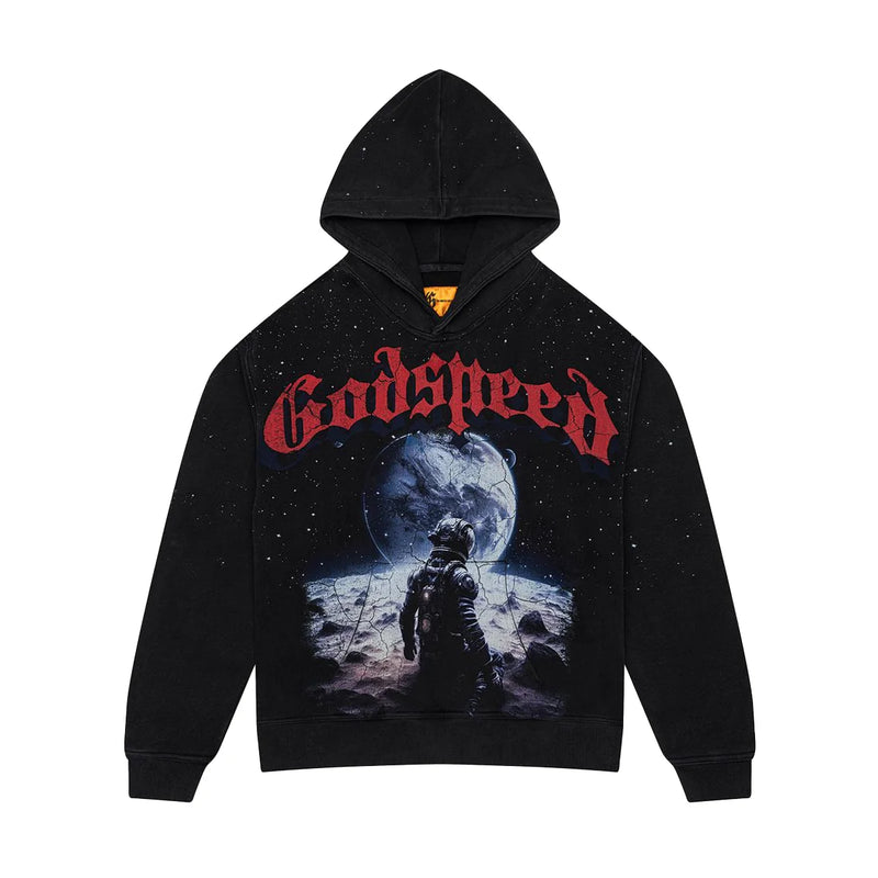 Godspeed No Looking Back Red Black Hoodie