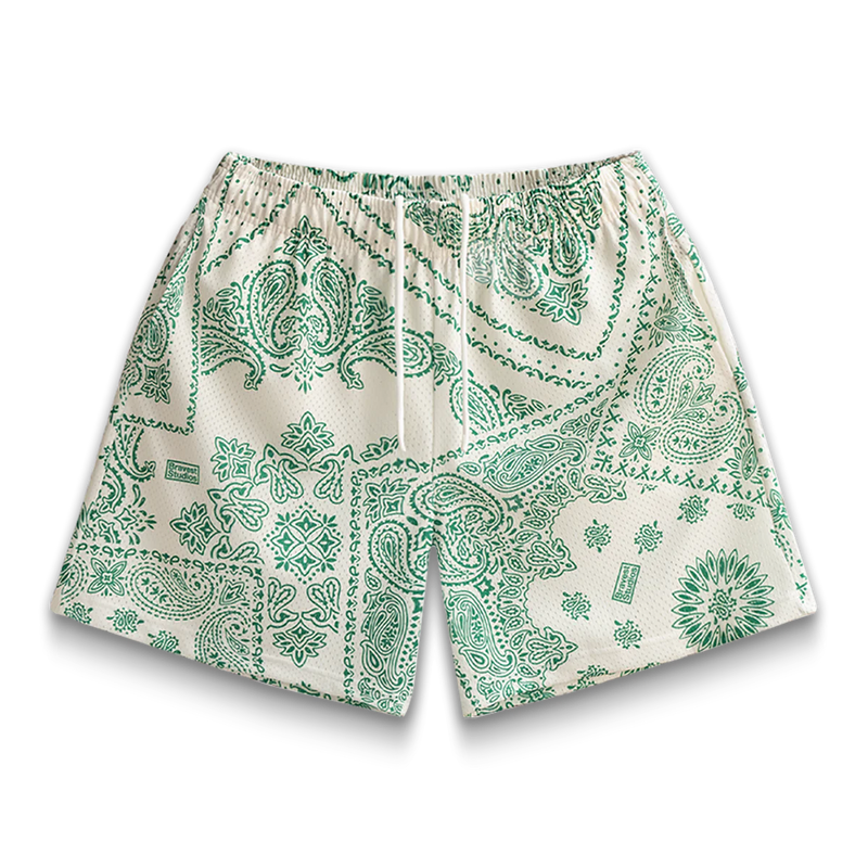 Bravest Studios Cream Green Porcelain Shorts