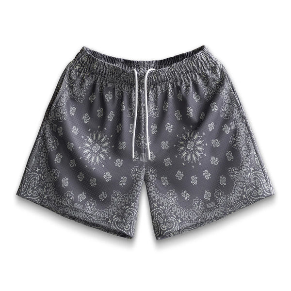 Bravest Studios Grey Paisley Shorts