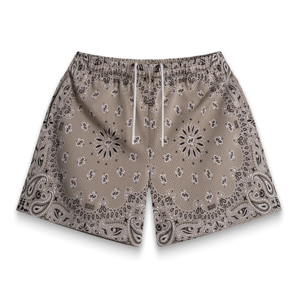 Bravest Studios Khaki Two Tone Paisley Shorts