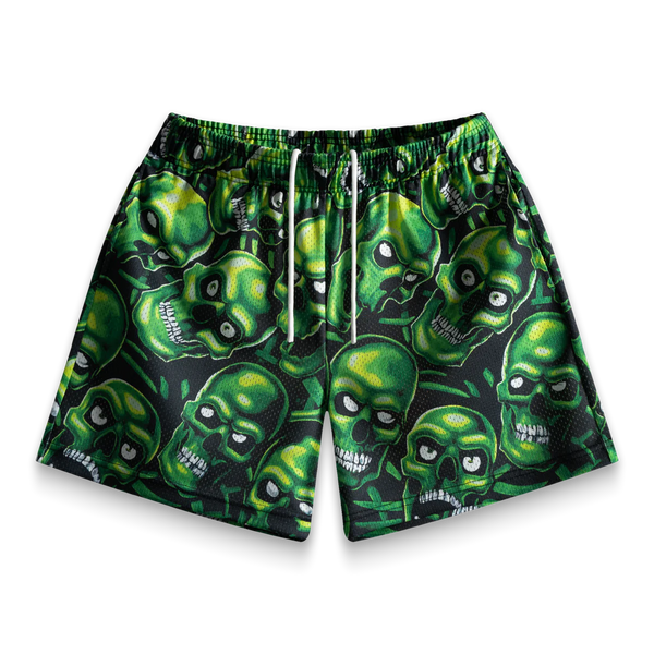 Bravest Studios Green Skully Shorts