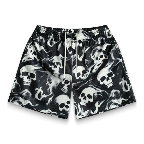 Bravest Studios Black Skelly Shorts