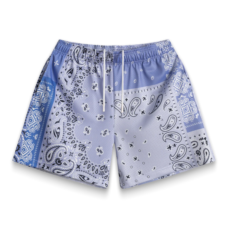 Bravest Studios Sky Patchwork Paisley Shorts