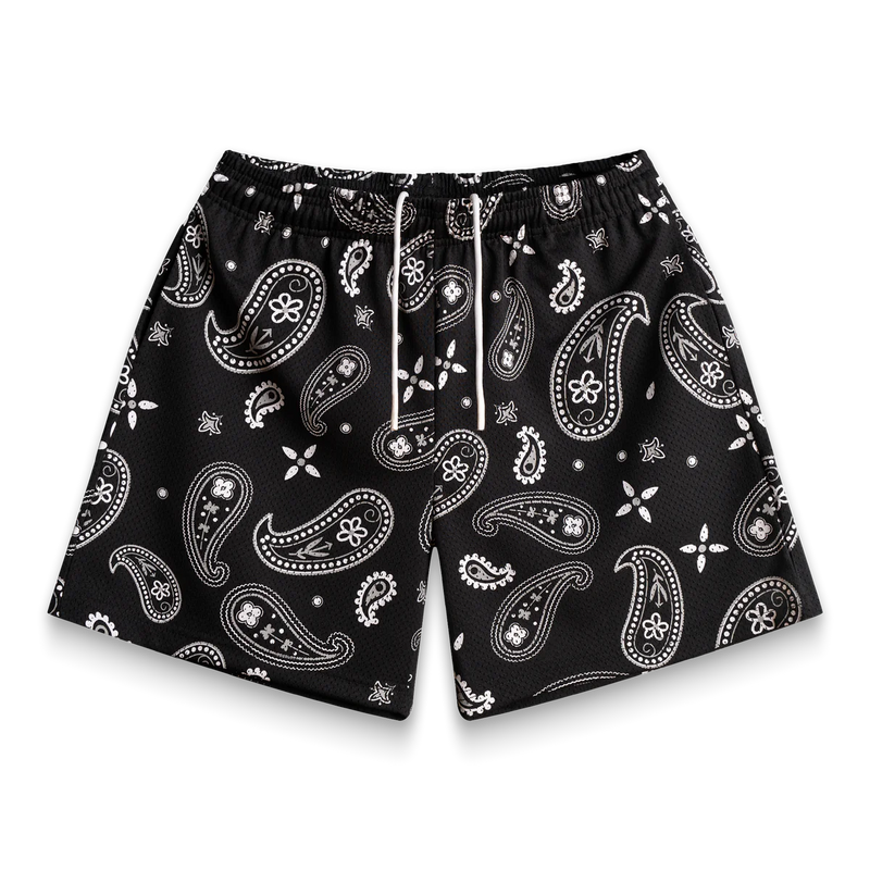 Bravest Studios Black Paisley V3 Shorts