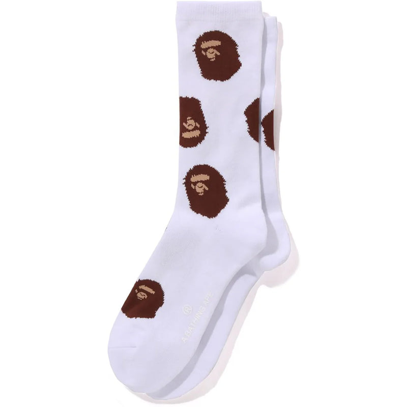 Bape Ape Head White Socks