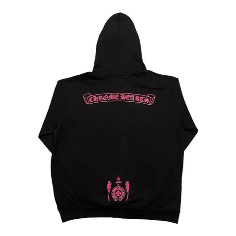 Chrome Hearts FOTI Skull Neon Pink Black Zip Up – Courtside Kicks
