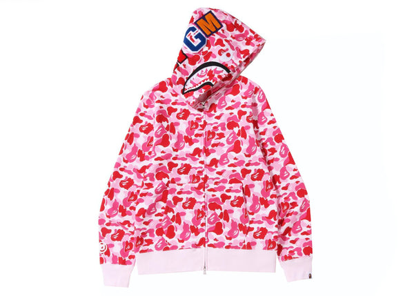 Bape Pink ABC Camo Shark Zip Up