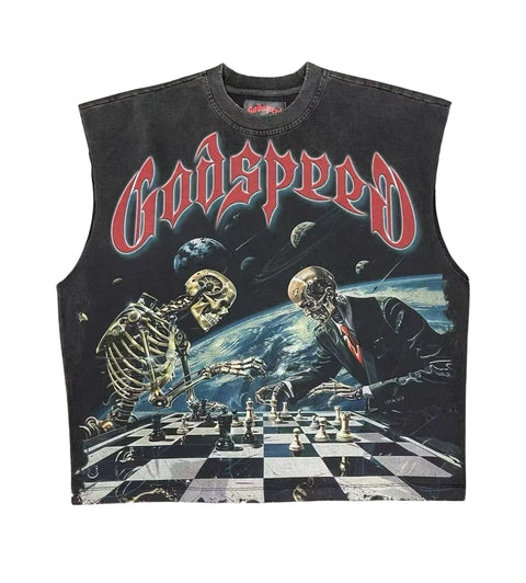 Godspeed Checkmate Black Sleeveless Tee