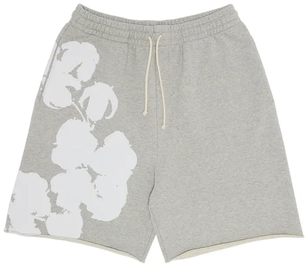 Denim Tears Big Cotton Wreath Grey Shorts