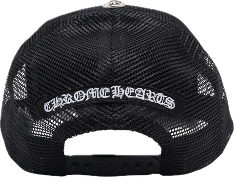 Chrome Hearts Cemetery Black Leather Trucker