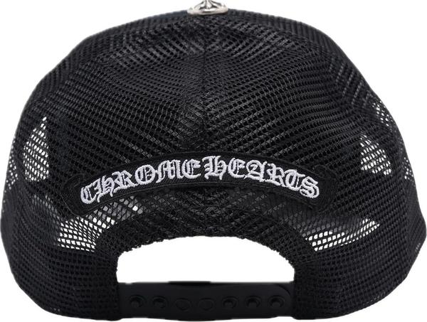 Chrome Hearts Cemetery Black Leather Trucker