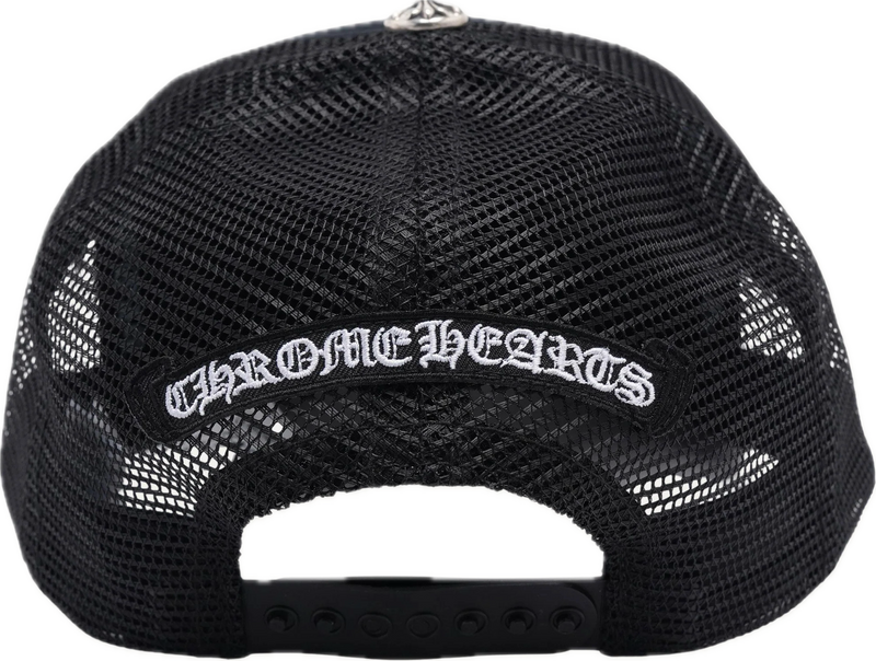 Chrome Hearts Cemetery Black Leather Trucker