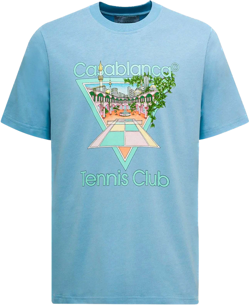 Casablanca Tennis Club Icon Blue Tee